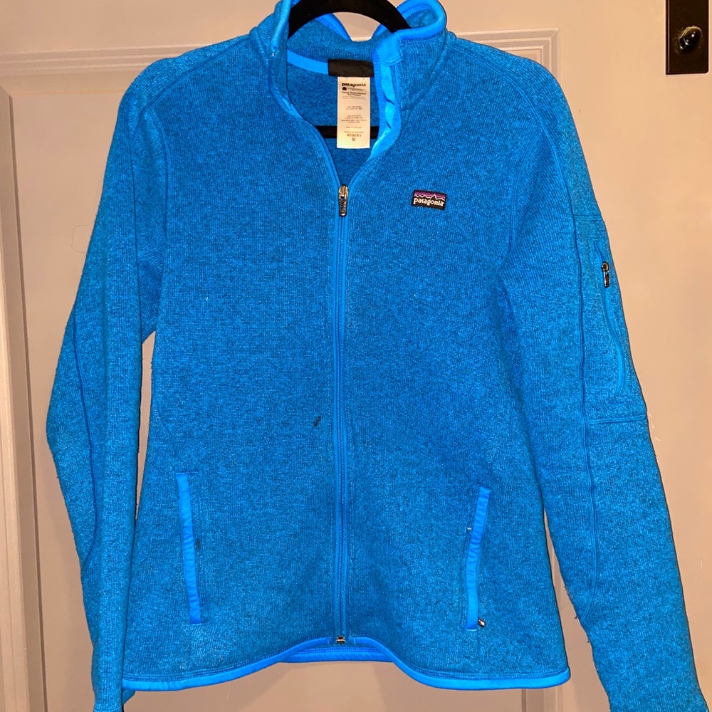 Patagonia Blue Zip Up Sweater/Sweatshirt